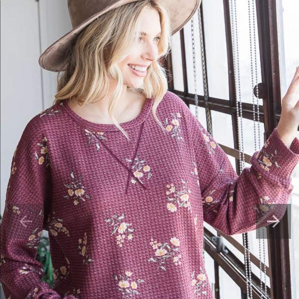 Waffle knit top